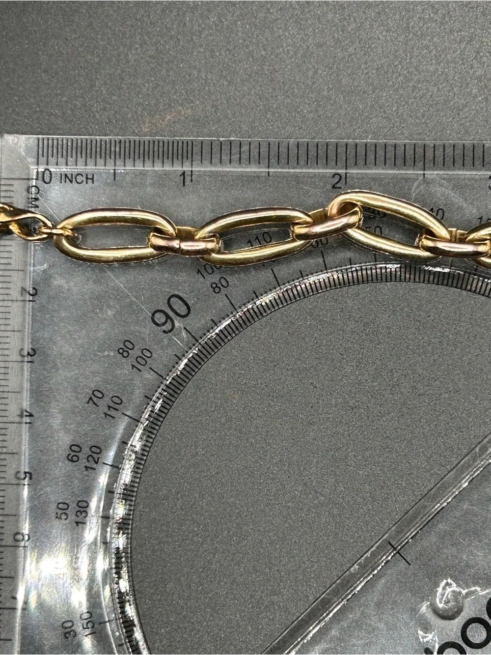 UNO de 50 Gold-Plated Oval Link Bracelet
